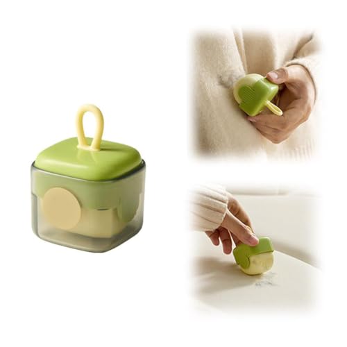 Generisch Wiederverwendbare Fusselrolle, waschbar, tragbar, Gel-Material, grün, für Zuhause, Reisen, Tierhaarentferner, Kleiderballentferner, Haarreiniger