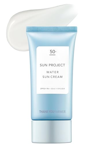 Sun Project Water Sun Cream 50ml - Travel Size, Face Sunscreen for Sensitive Skin, Korean Sunscreen for Face