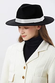 Coucoland Panama-hoed, Mafia Gangster Fedora Trilby Bogarthoed, heren, 1938 Gatsby-kostuum, origineel, origineel/wit, L