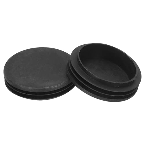 Image of MECCANIXITY 8pcs Round Plastic Hole Plugs, 2 1 /2 Inch (63mm) Black Insert Tubing End Cap for Inserts Chair Leg Glide Furniture Protectors Metal Legs Round Tube
