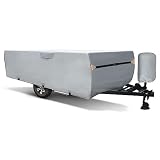 SILIVN Pop Up Folding Trailer Camper Cover fits 12'-14', Upgraded Heavy Duty Protection Ripstop Wate
