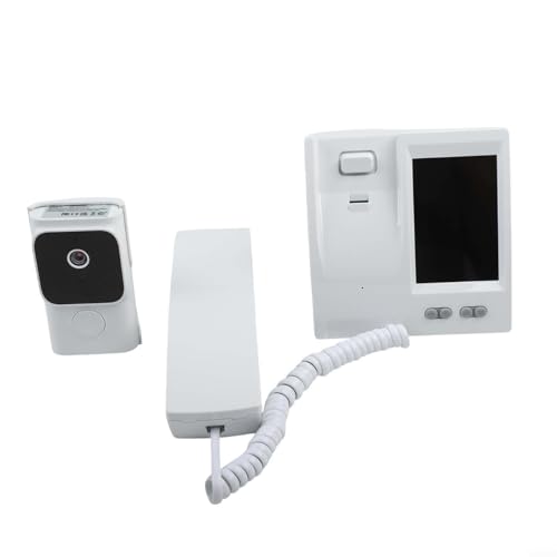 Besttoolifes Intercomunicador de timbre de video con monitor, teléfono inalámbrico de puerta, infrarrojos, intercomunicador bidireccional, no requiere aplicación, almacenamiento local de tarjeta SD