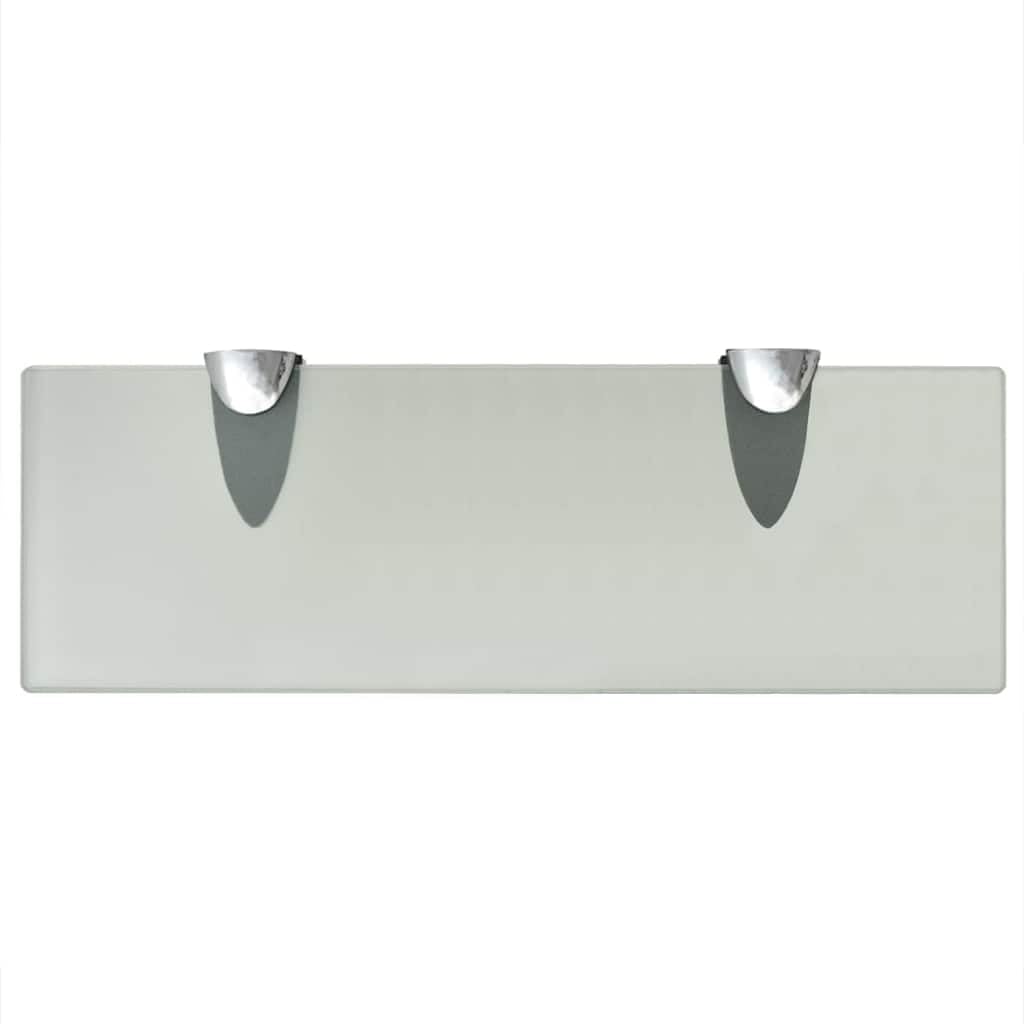 Schweberegale 2 Stück Glas Wandregal 30x10 cm 8 mm mit Zink-Legierung Klemmbügeln, 10 kg, modernes Hängeregal für Badezimmer, Wohnzimmer, Schlafzimmer, dekoratives Regalbrett