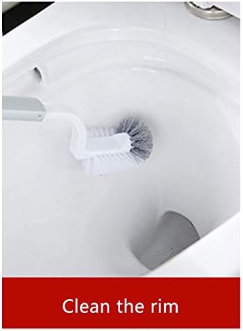 Baffect Portable Toilet Brush Replacement,PlasticToilet Brush Bathroom Cleaning Toilet Brush WC Replacement Brush Curved Toilet Brush (Toilet Brush Replacement)