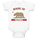 Custom Personalized Baby Bodysuit Made in California Funny Cotton Boy & Girl Baby Clothes A White Design Only 6 Months