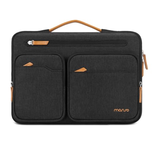 Top-Rated Laptop Carrying Cases With Trolley Sleeves for Airports Reviewed 11 MOSISO 360 Protective Laptop Case 13.3 inch, 13-14 inch Laptop Sleeve Compatible with MacBook Air 13.6/Pro 13/Pro 14,HP Dell ASUS Lenovo,Side Open Carrying Computer Bag with 5 Front Pockets&Belt,Black
