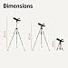 Amazon Basics Telescope, 70mm Aperture 400mm AZ Mount, Portable w/Lightweight Tripod, Phone Holder, Carry Bag, Black