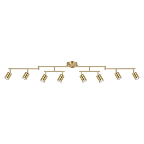 AUQUEE 8 Light Track Lighting Fixtures Ceiling, Gold Kichen Track