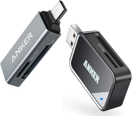 Lector de tarjetas de memoria USB C 2 en 1 y lector de tarjetas SD Anker USB 3.0