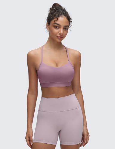 Image of CRZ YOGA Butterluxe Y Back Sports Bras | Light Support, Removable Pads, Yoga, Extremely Soft, Scoop Neck, Spaghetti Strap, for Women