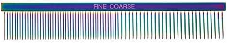 Rainbow Color Greyhound Combs for Dog Grooming Tools 3 Size Sets Available Too(Rainbow Fine/Coarse)