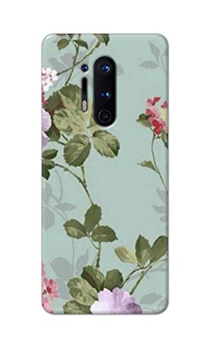 Image of Printed Hard Back Cover Case for OnePlus 8 Pro Back Cover (Floral Painting) -1302