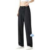 [Ｋａｙｉｙａｓｕ] スウェットパンツ レディース 接触冷感 ジャージパンツ 吸汗速乾 薄手 アウトドア(3XL ブラック（裾ストレート）)