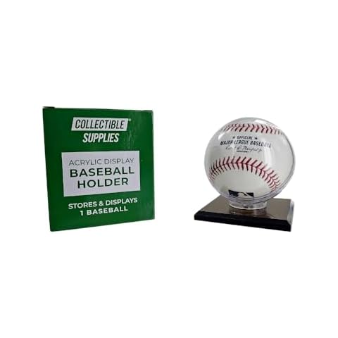 Collectible Supplies Acrylic Baseball Display CASE Holder with Black Base (Qty 1) Cover