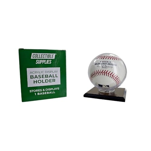 Collectible Supplies Acrylic Baseball Display CASE Holder with Black Base (Qty 1)