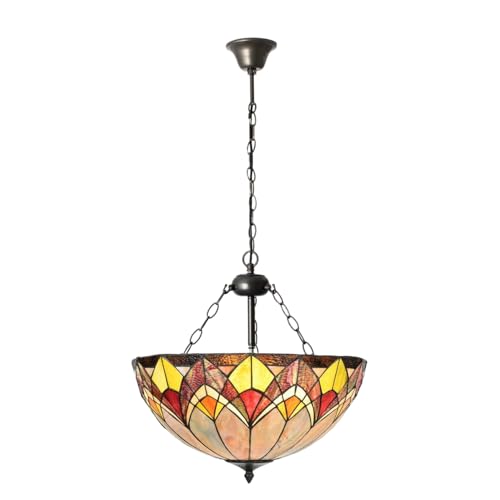 Lampe suspendue Tiffany Blossom pour remplacer un plafonnier terne