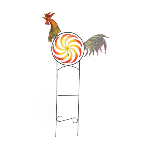 LOCADENCE Girouette à Vent en Forme de Coq, Girouette Décorative en Métal, Sculpture à Vent pour Ferme, Pelouse, Cour, Patio, Jardin