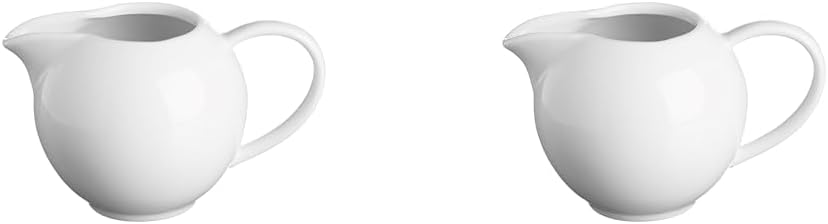 Price & Kensington Simplicity Cream Jug, White, 13.5 x 9.1 x 8.2 cm (Pack of 2)