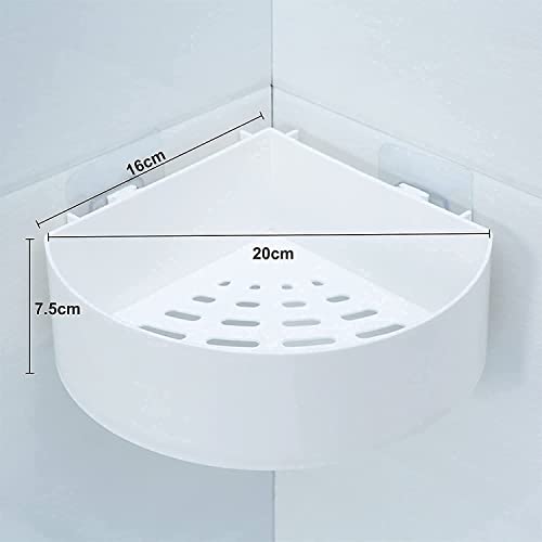Image of Wall Shelves Kitchen Bathroom Shelf Self- OrganiseAdhesive Sticker Hook Multipurpose Wall HolderAccessories for Efficient Space Utilisation (2 Corner)