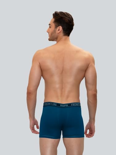 Image of Rupa Frontline Long Trunk for Men, 100% Cotton Material, Outer Elastic, Pack of 2