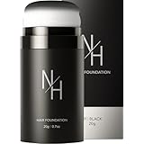 【家族にもバレない自然感】N/H ヘアファンデーション 白髪隠し 薄毛隠し パウダー 増毛 生え際 円形脱毛症 男女兼用で大容量20g(ブラック, 1本)
