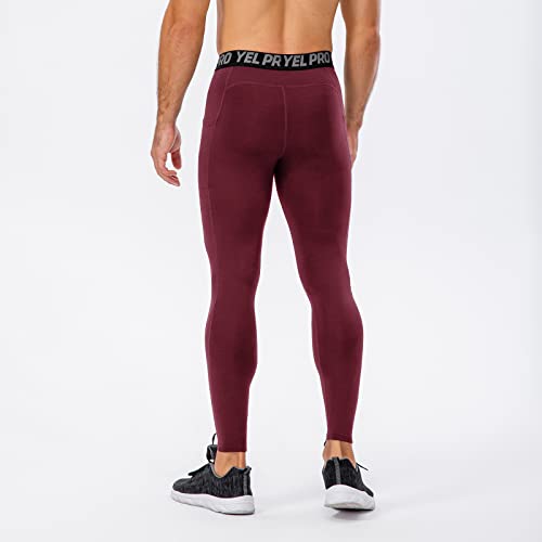 Pacote com 1 ou 2 calças masculinas de compressão térmica, leggings esportivas micro forradas para c