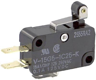 Omron Electronic Components Microswitch, Roller Lever Spdt 15A 250V - V-15G5-1C25-K by OMI