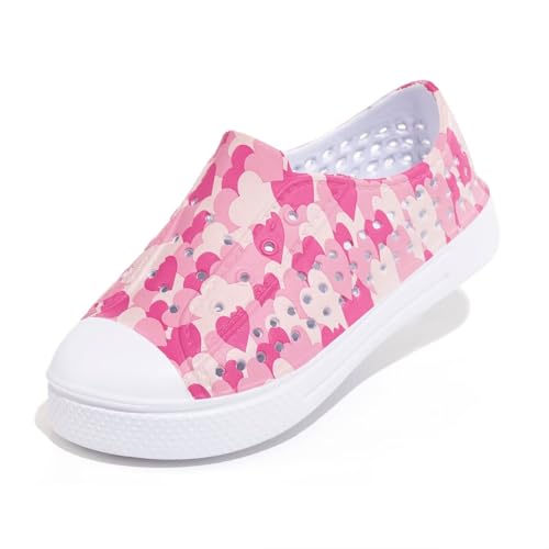 Funcoo Plus Toddler Boys Girls Lightweight Sandals Closed Toe Kids Water Shoes Outdoors Summer Sneakers For Pool Beach Swim Size 7 Pink cover