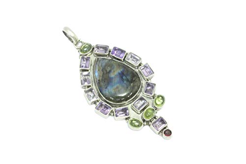 Pendentif labradorite argent 925 fait main contre les bijoux ternes