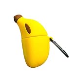 Cute Banana Design AirPods Pro Case with Keychain for Kids Girls, Cute Designer Silicone Shockproof
