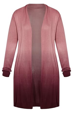 Image of Avenue Women's Plus Size Mina Dip Dye Cardigan