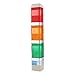 Baomain Industrial Signal Light Column LED Alarm Square Tower Light Indicator Continuous Light Warning Light Red Green Yellow DC 24V