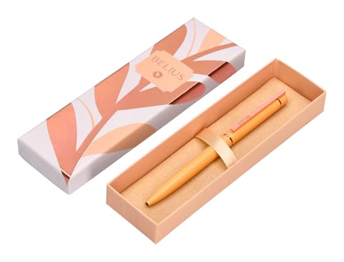 BOLIGRAFO BELIUS ROSE ALUMINIOCOLOR NARANJA/ORO ROSA TINTA AZUL CAJA DE DISEÐO