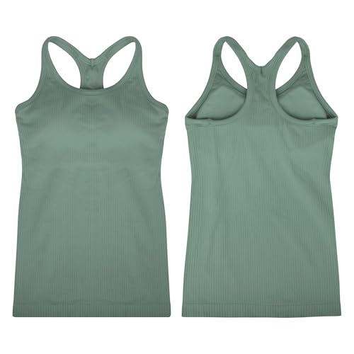 Image of sphinx cat Yoga Racerback Tank Top for Women with Built in Bra,Women's Padded Sports Bra Fitness Workout Running Shirts