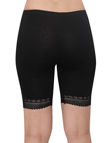 Image of GLAMORAS Women's Bamboo Spandex High Waist 4-Way Stretch Shorts | 95% bamboo 5% spandex, 4-way stretch, concealed waistband, breathable, anti-chafing, everyday comfort