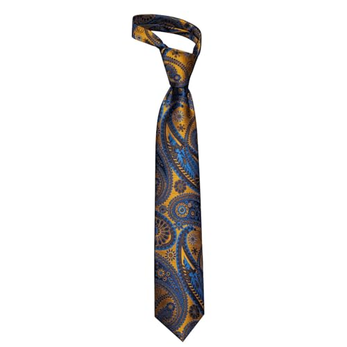 Image of YourTies Paisley Men's Necktie Woven Silk Floral Ties for Men Designer Formal Business Party Wedding