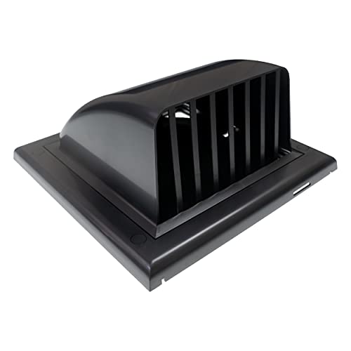Vent Systems Grille d'aération pour hotte sèche en graphite 100 mm avec protection contre les oiseaux et clapet anti-retour - Clapet anti-retour - Grille de ventilation pour hotte (10 cm) Cover