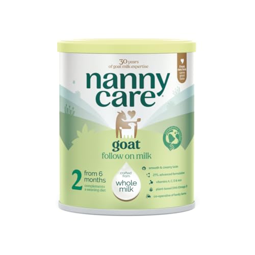 Nannycare Goat Based Follow On Milk Stage 2 (612 Months) | Baby Powder from Whole Goats Milk | Nutritionally Complete Formula for Combination or Bottle Feeding 800g (Single Tin)