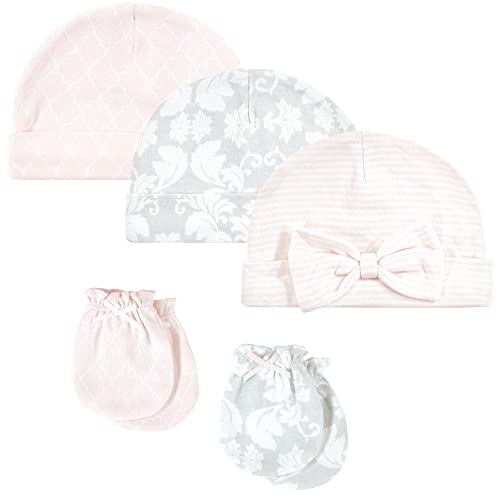 Image of Hudson Baby Unisex Baby Cotton Cap and Scratch Mitten Set