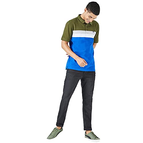 Image of Levi's Men's Cotton Regular Fit Colorblock Polo T-Shirt