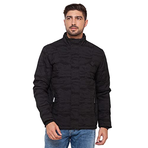 Image of Spykar Jet Cotton Standard Length Full Sleeve Casual Jacket For Men