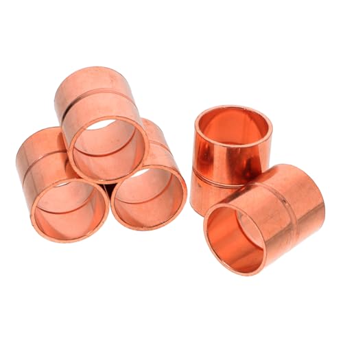 CIYODO 5pcs Sturdy Copper Connector for Air Conditioning Systems Straight Coupling for Air Conditioning Pipe Solder for Jewelry Crimping Tool Industrial Replacement