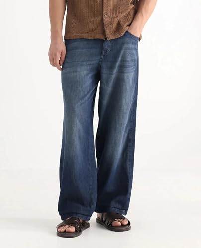 Image of Rare Rabbit Baggy Plain Jeans