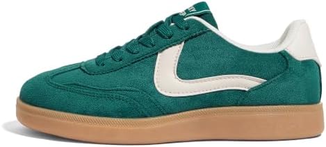 LUCKY STEP Damen Retro Sneaker, Lässige Schnürschuhe | Obermaterial aus Kunstleder, gepolsterte Einlegesohle, Schnürung und strukturierte Sohle für Alltag und Freizeit.