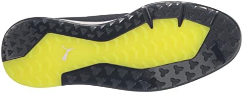 PUMA GOLF Men's PROADAPT ALPHACAT DISC Golf Shoe, Peacoat-Puma Silver-Safety Yellow, 12 | Image 3