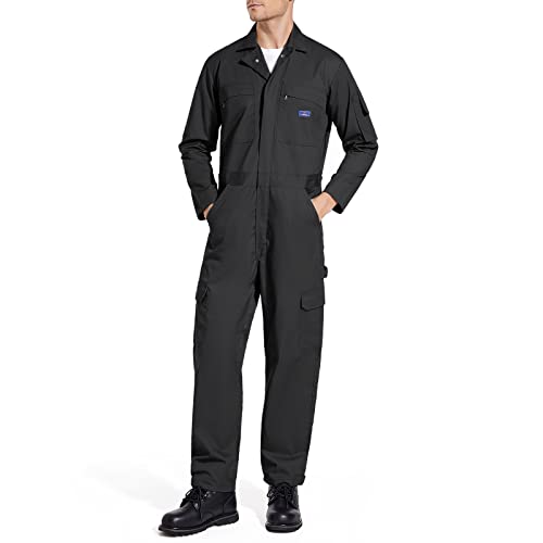 Combinaison de travail à manches longues homme noir HISEA taille S veste