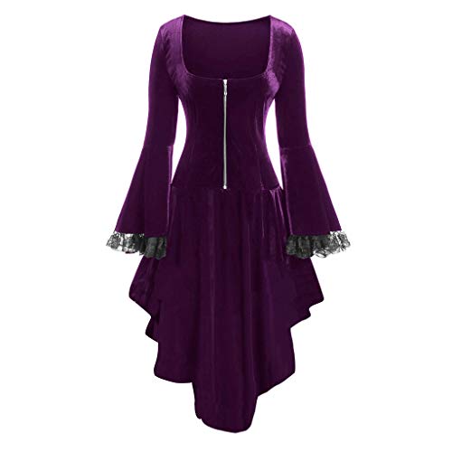 Steampunk Clothing for Women Kstare Lady Halloween Victorian Jacket Gothic Tailcoat Costume Vintage Halloween Coats Purple