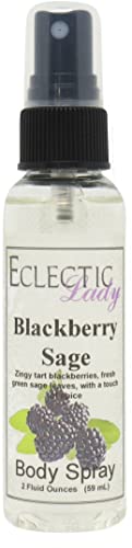 Eclectic Lady Blackberry Sage Body Spray, Double Strength, 16 ounces, Body Mist for Women with Clean, Light & Gentle Fragrance, Cologne with Soft, Subtle Aroma For Daily Use