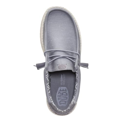 Image of HEYDUDE Men's Wally Stretch Canvas Loafers | Lightweight Slip On Shoes | Casual Walking, Travel & Everyday Style