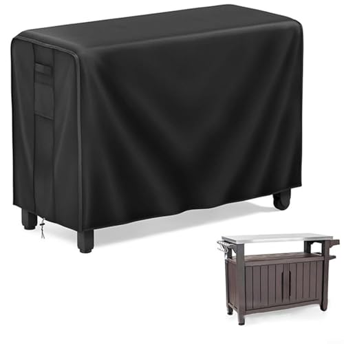 Outdoor Pizza Oven & BBQ Table Protective Cover - Waterproof Dustproof Polyester with Ventilation Drawstring & Click Close Straps for Secure Fit - Image 3